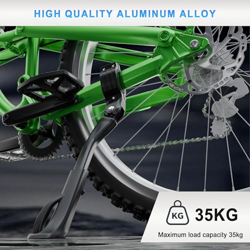 EFEALL Bike Kickstand for 26-29 Inch Adult Bicycle, Adjustable Aluminum Bicycle Kickstand, Sturdy and Non-slip Bike Kick Stand for Mountain Bike/E-Bike/Road Bike