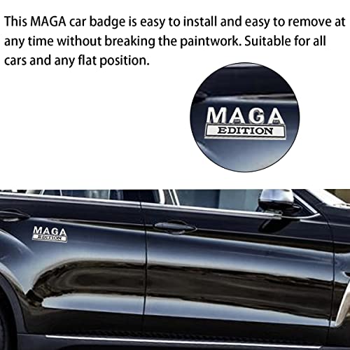 Aicel Maga Edition Car Emblem, 3D Fender Metal Badge Decal Replacement, Strong Adhesive Tailgate Trunk Sticker, Letter Logo Auto Hood Decor Nameplate, Car Accessories For Truck, Suv, Rv #TOP2