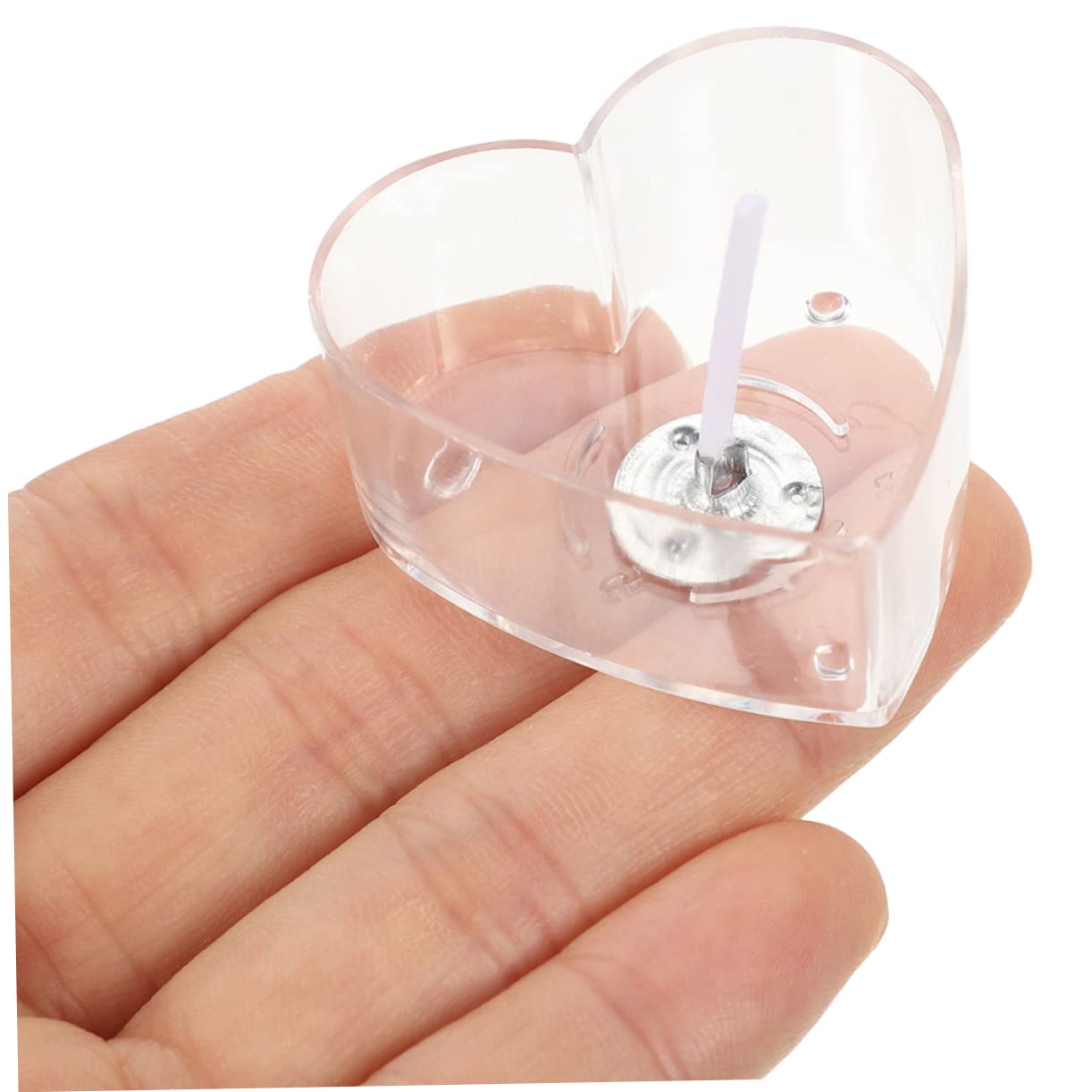 Angoily 5 Set Stampi per Candele Forma Cuore in Plastica Riutilizzabile con Stoppini Lunghi Contenitori per Maker Candele e Cera Adatti per Paraffina Soia Palm Wax e Cera Dapi per Feste e
