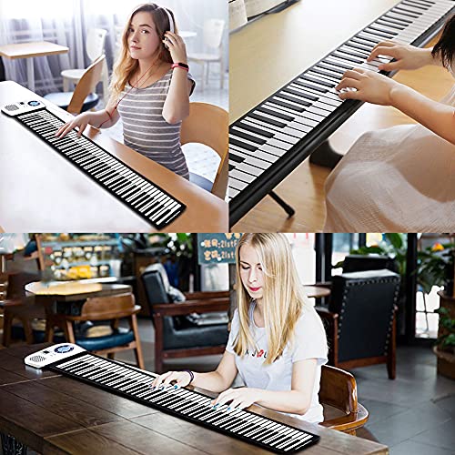 JTYX 61Key / 88Key Hand Roll Piano Portable Piano Électronique Clavier Épaississement Clé Professionnel Adulte Débutant Pratique Musicale Pliant Soft Keyboard Roll Up Piano - Les Beatles, Paul McCartney, John Lennon, RIngo Starr, George Harrison JTYX 61Key / 88Key Hand Roll Piano Portable Piano Électronique Clavier Épaississement Clé Professionnel Adulte Débutant Pratique Musicale Pliant Soft Keyboard Roll Up Piano – Image 7