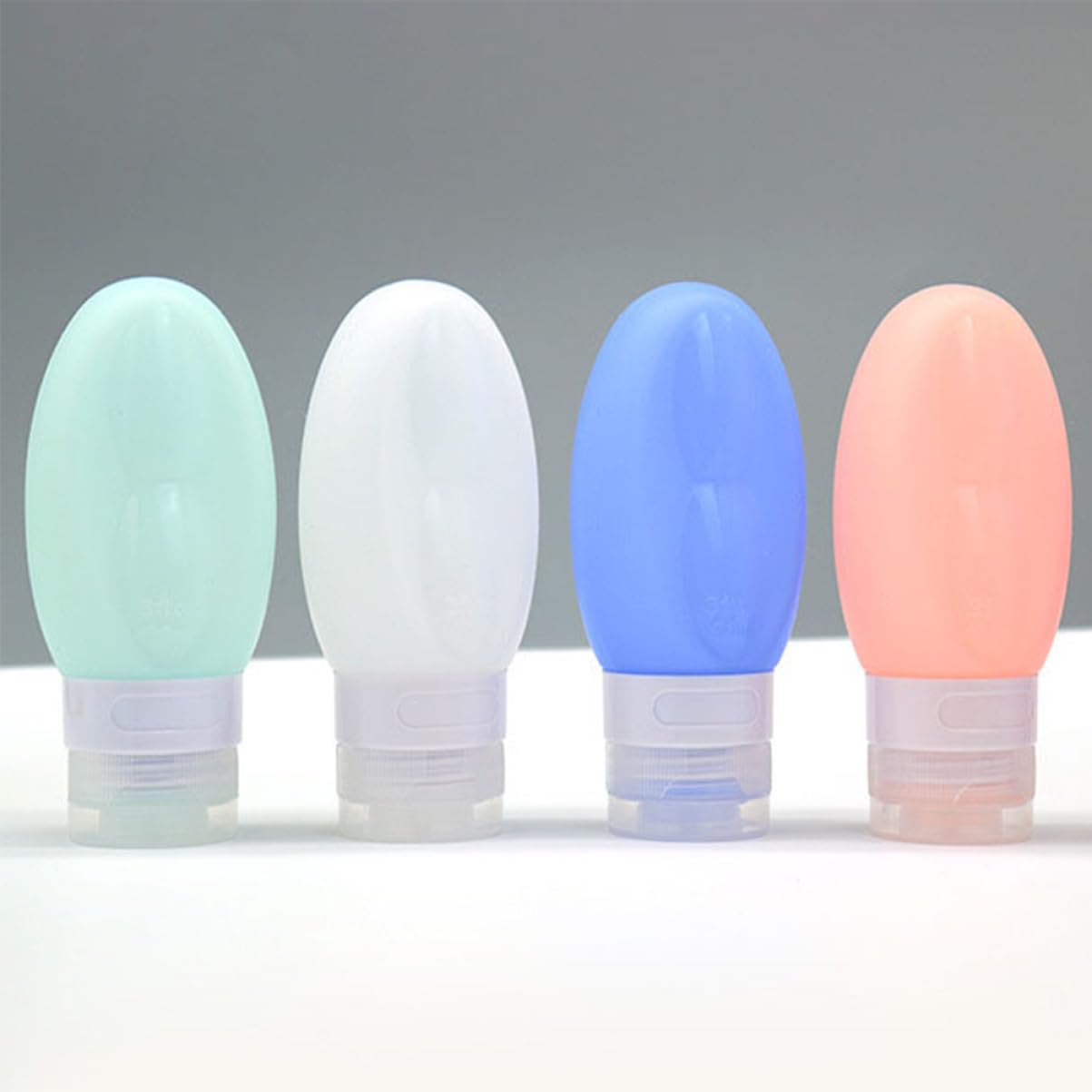 PACKOVE 3 Set Set Di Bottiglie Articoli Da Toeletta Riempibile Portatile Bottiglia Per La Distribuzione Del Viaggio Bottiglia Di Lozione Di Erogazione Gel Di Silice 4 Pezzi*3