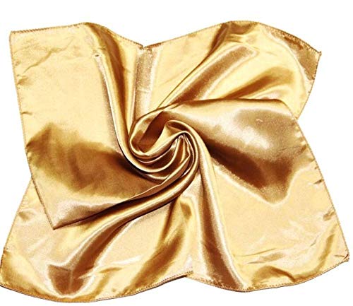 Echarpe Femme,Mode Quatre Saisons Disponibles Foulard en Soie Dorée Écharpes pour Dames Femmes Cadeaux Mariage Bal De Promo Châle - 50 * 50 Cm Cover