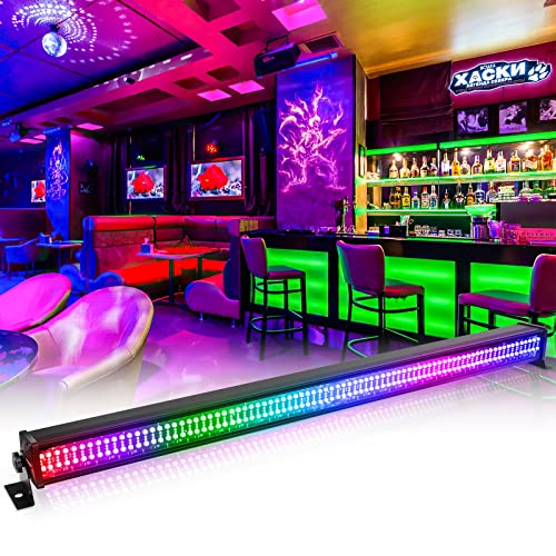  Barra Luminosa Wallwasher, UKing 336 LED 80W RGBW Barra Luminosa da Palco DMX512 Controllo DJ Fase di Illuminazione per Discoteca al Coperto Festa Chiesa Compleanno Bar Matrimonio, 1 pezzo