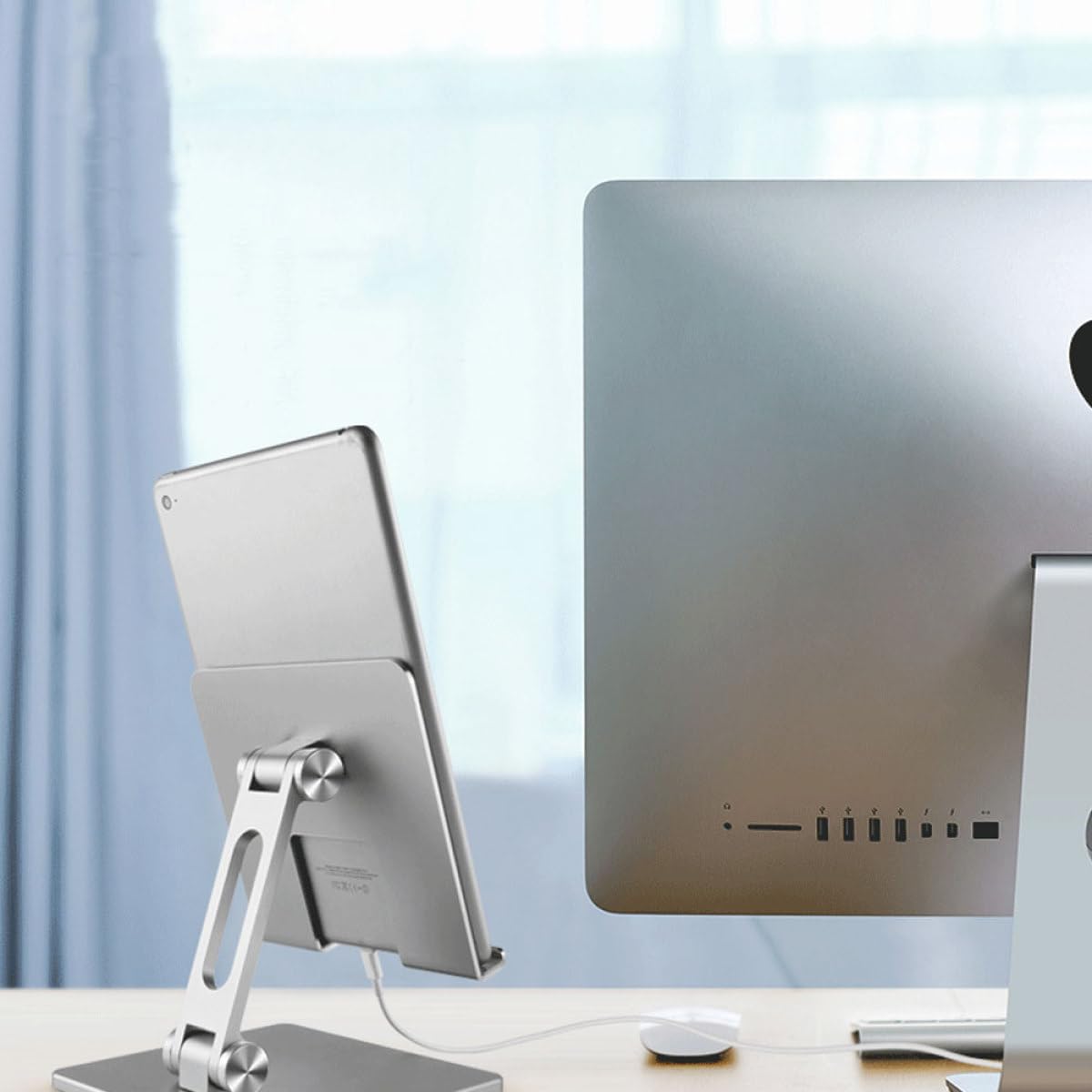 Supporto L’affaticamento per Alluminio Laptop in Pieghevole di Lega Inclinato Stabile, per Ridurre del Collo, per Scrivania