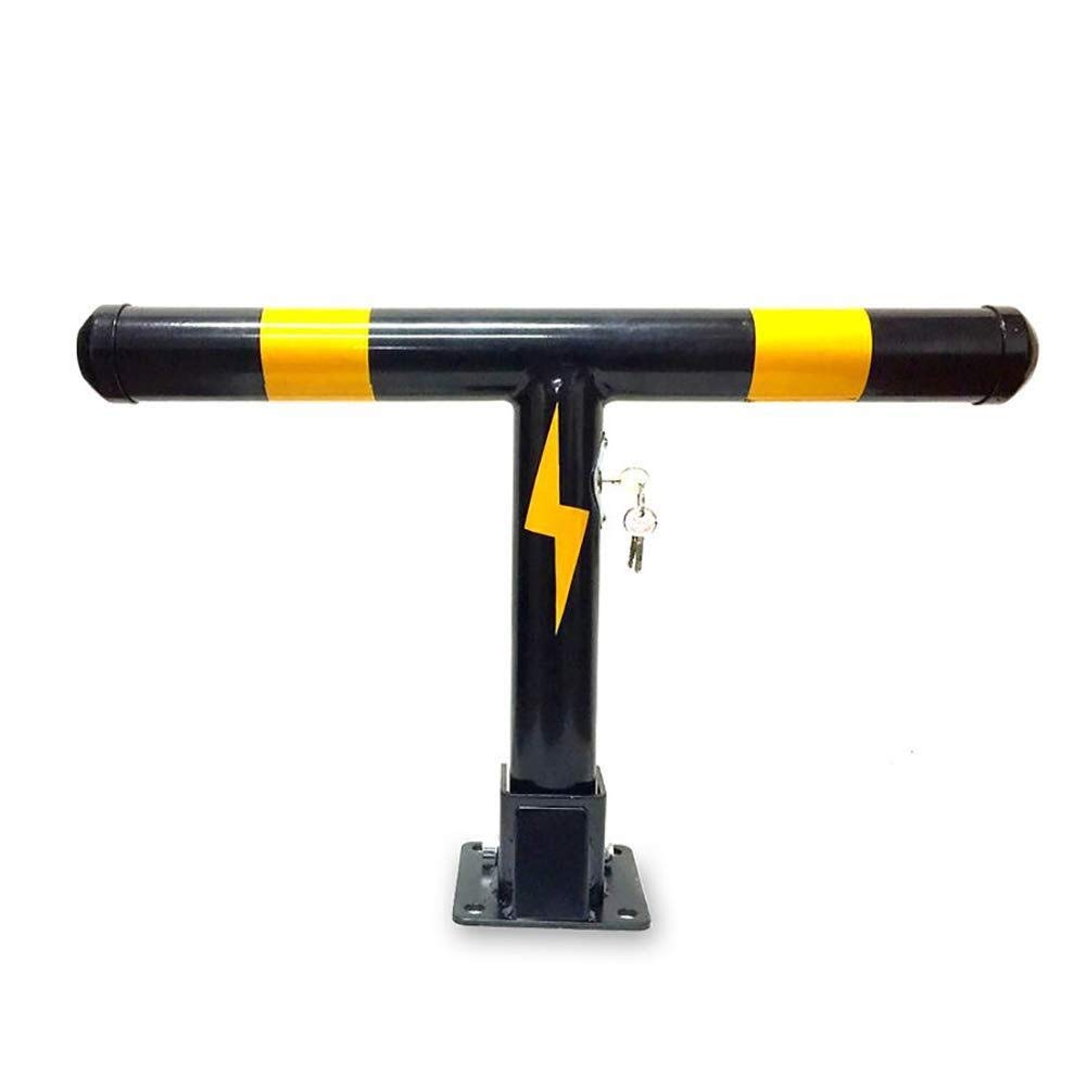 MOKLYF Parking Barriers Parking Lock,Folding Security Parking,Parking Manually Movable Interceptor,60 × 40 × 13Cm Bollard,Black (Black)