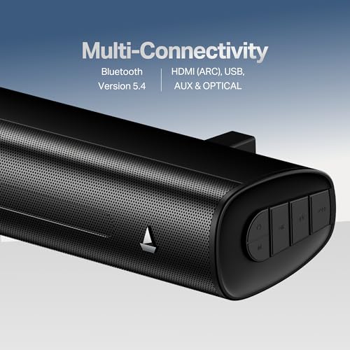 Image of Boat Aavante 2.1 2450, 240W Signature Sound, 2.1-Channel with Wireless Subwoofer, BT v5.4, Multiple Ports, EQ Modes, Bluetooth Sound bar, Home Theatre Soundbar Speaker (Premium Back)