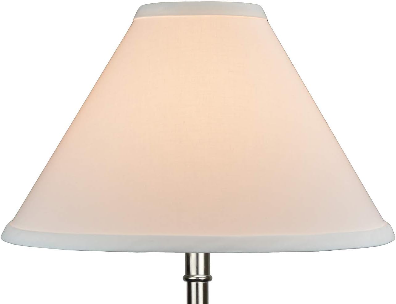 FenchelShades.com Lampshade 4" Top Diameter x 13" Bottom Diameter x 9" Slant Height with Washer (Spider) Attachment for Lamps with a Harp (Linen White)