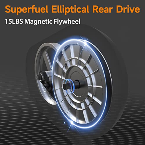 JEEKEE Elliptical Machine, Elliptical Machines for Home Use, 16 Resistance Levels, Ultra-Quiet Magnetic Driving System, Elliptical Exercise Machine with LCD Monitor