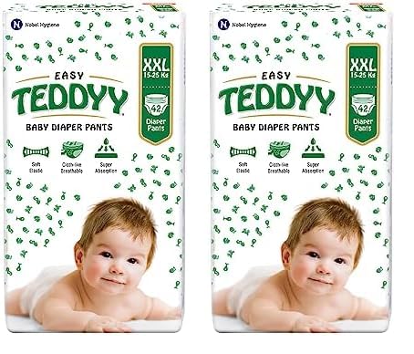 TEDDYY Baby Easy Pant Diapers Double Extra Large 42 Count (Pack of 2), 15-25 kgs, 12 hrs Leak Protection, Anti - Bacterial-image-16