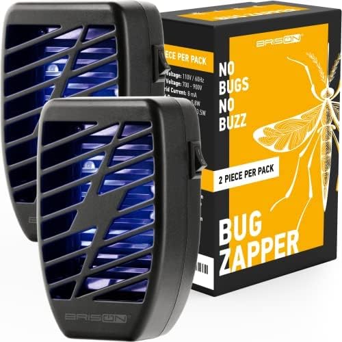 Indoor Bug Zapper Fly Zapper Mosquitos Zapper - Electric Portable Plug in Home Insects Zapper for removes Insects Mosquitos Files Bugs Gnats Moths - Black