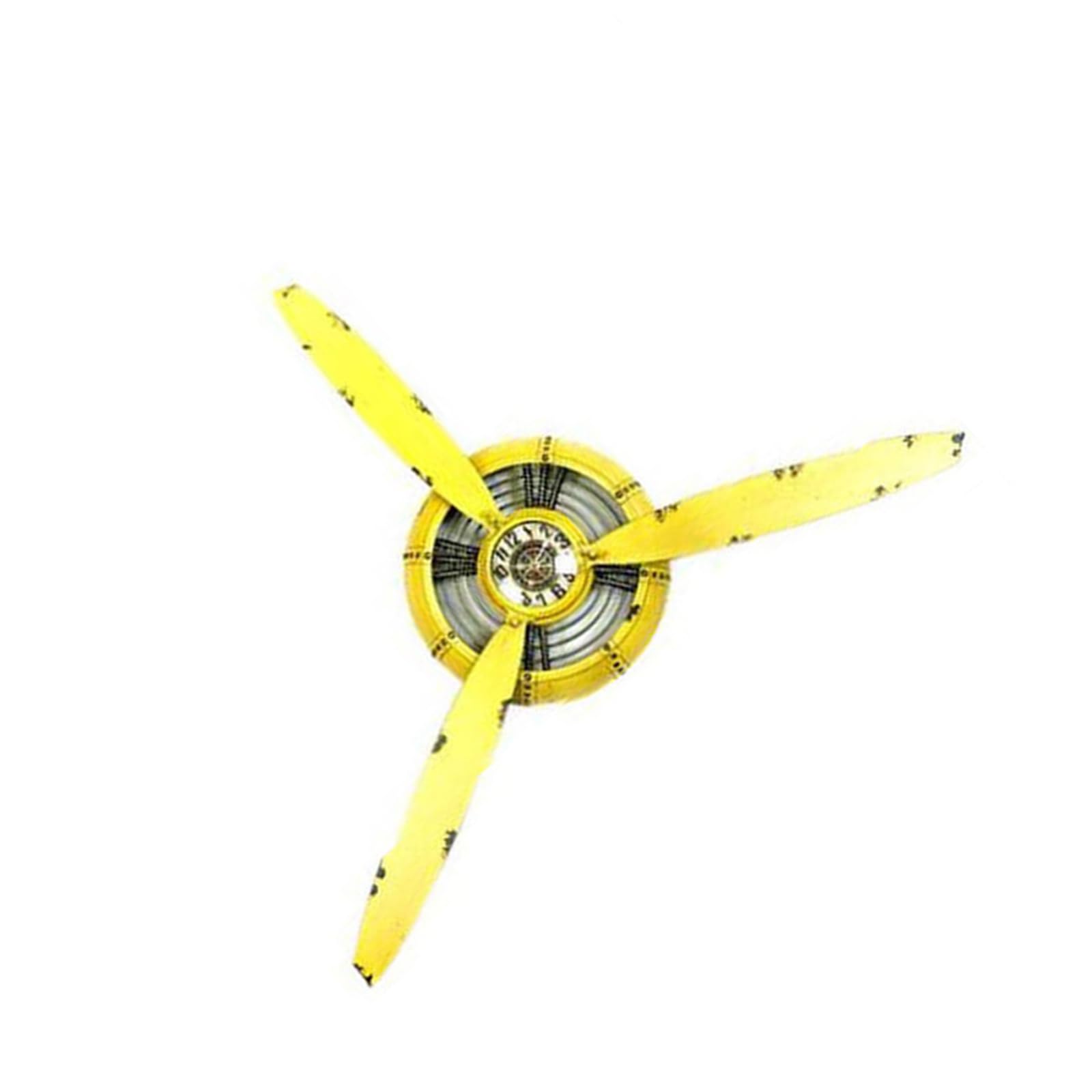 sodeber Easy Install Neat Vintage Aircraft Propeller Wall Clock Iron Sculpture Deck Historic Inch Quiet Deck Industrial Present Traditional Clock