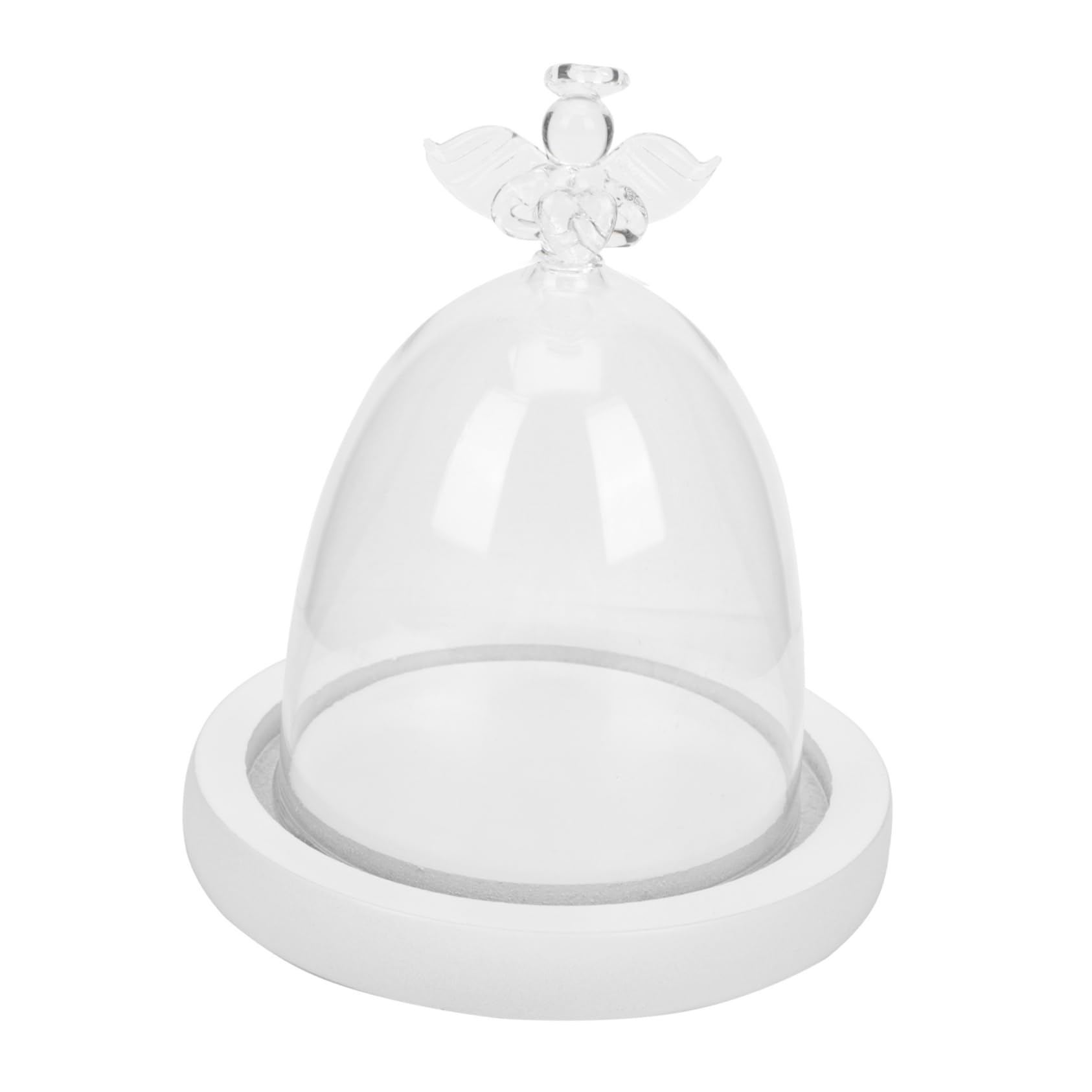 PRETYZOOM 3 Piezas De Cubierta De Cristal De Ángel Cubierta Cónica Inmortal Mini Soporte Para Tartas Velas Campana Tarro Cúpula Cubierta A Prueba De Polvo Decoración Postre