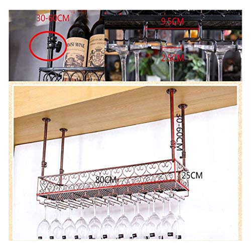 Porte-verres à vin suspendu et porte-bouteilles de table 60cm
