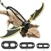 KUDES Adjustable Bearded Dragon Leather Harness Leash (S/M/L 3 Chest Pack) with Cool Wings for Lizard Reptiles Amphibians and Other Small Pet Animals