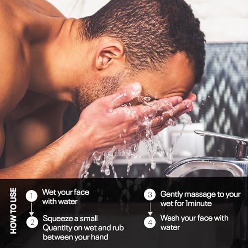 Image of Qraa Men Himalayan Charcoal Purifying Face Wash |For Deep Cleansing Of Pores|Removes Dirt, Control Oil| Fights Pollution, Blackheads, Acne & Pimples | All Skin Types | Pack of 3 (100gm X 3)