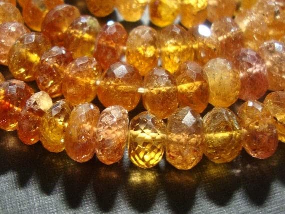 Perles rondelle facettée impériale LKBEADS au reflet pink golden éclatant
