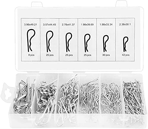 Set di 150 pezzi R-Clips Splinte 6 misure Heavy