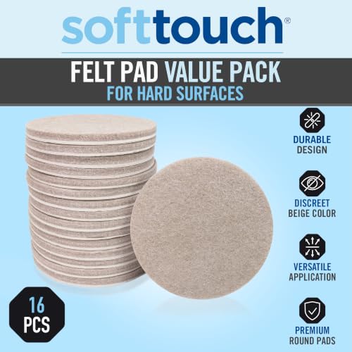 Almohadillas de fieltro resistentes de 3 pulgadas que cuidan tus suelos de madera 4