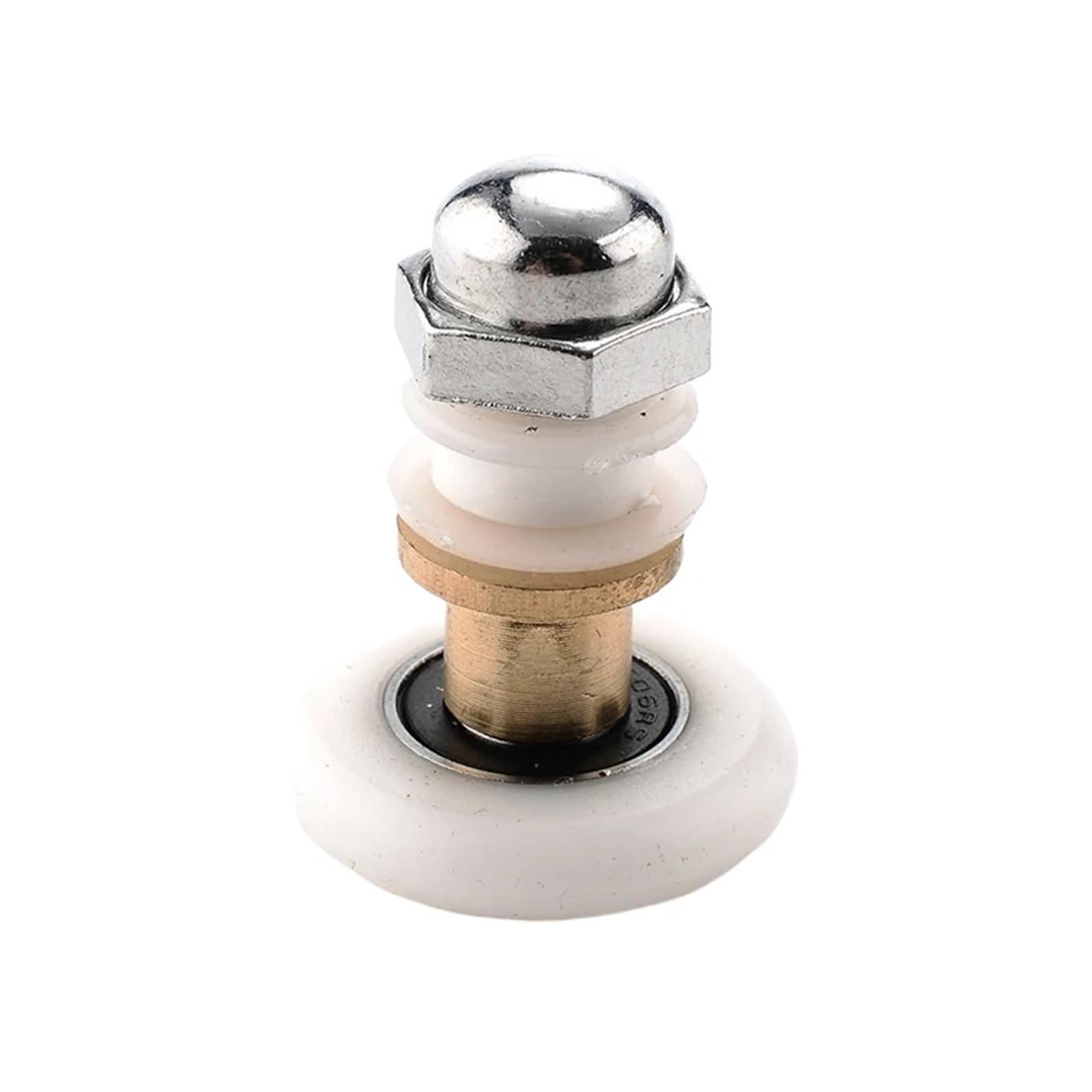 Wymienne rolki drzwiowe ze stali nierdzewnej mosiężne koła prysznicowe gumowe koła pasowe do armatury łazienkowej x 2 szt. (27 mm / 1.06 in)