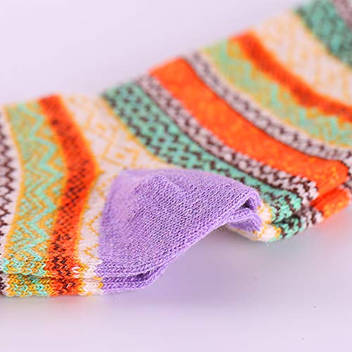 Image of Yoicy Womens Super Thick Wool Socks - Soft Warm Comfort Casual Crew Winter Socks (Pack of 3-5), Multicolor