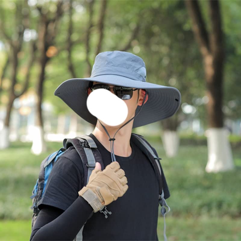Grand chapeau de pêche contre les coups de soleil sur le visage