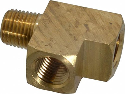 Parker Hannifin 2225P-2 Brass Street Tee Pipe Fitting, 1/8