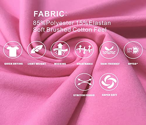 girls long sleeve shirt upf50 lightweight hoodie thin active tee workout running pullover top with thumb hole 3-12years