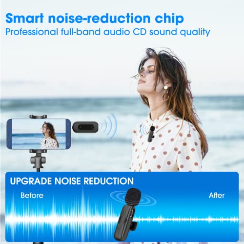 Zmotg Wireless Lavalier Microphone, Lapel Mic For Iphone/Android/Camera/Pc, Mini Clip-On Mic With 3 Cable Adapters For Video Recording, Youtube, Tiktok, Vlogging, Interviews, And Live Streaming #TOP2