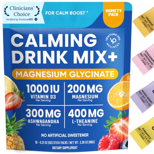 Venture Pal Calm Drink Mix, Sugar Free Cortisol Reducer & Sleep Aid