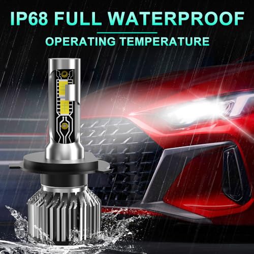 Image of Compatible for 2007 2008 2009 2010 2011 2012 2013 2014 Honda CR-V Headlight Bulbs, 9003 High Low Beam Halogen Replacement with Cooling Fan, 24000LM, Plug and Play, Pack of 2
