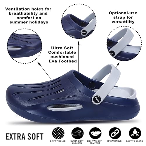 Image of CRESTA Kids Clogs Shoes for Boys & Girls Dailywear Comfortable, Lightweight Anti-Skid Indoor & Outdoor Sandals Clogs for Kids