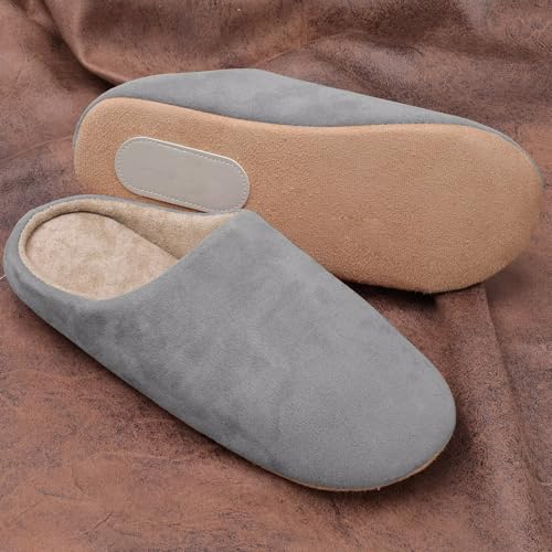 LBF Womens Fuzzy House Slippers All Season Non Slip Indoor Slip-On Breathable Lightweight Quiet Sole Cozy Soft Comfort for Home 5