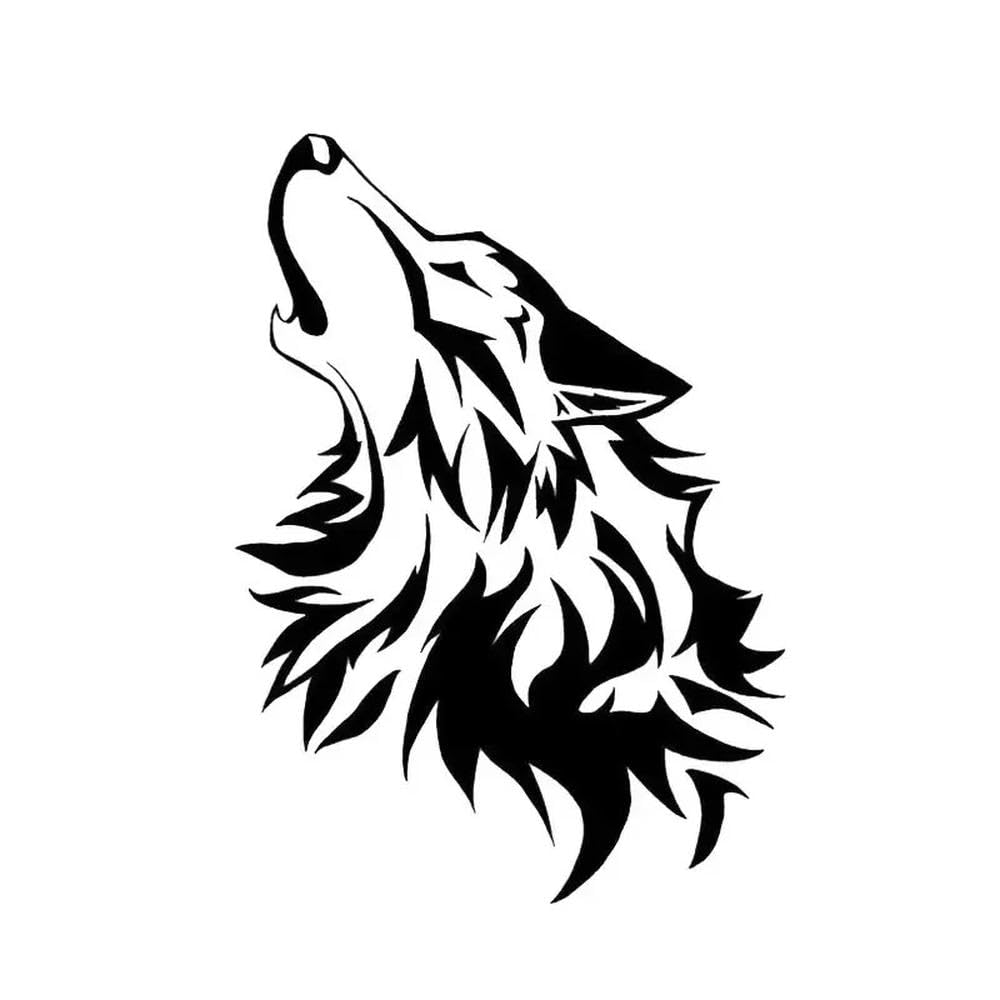 Car Stickers Wild Wolf Animal Reflective Car Stickers Wolf Totem Scratch