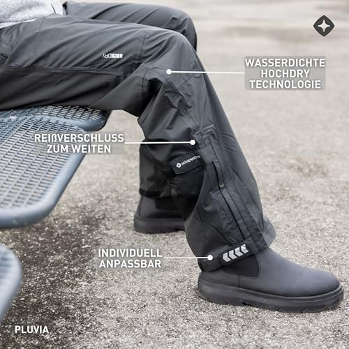 Höhenhorn Pluvia Herren Regenhose Schwarz Gr. L