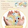 Libima 72 Pcs Anxiety Sensory Stickers Textured Stickers Fidget Mindfulness Sticker School Counselor Supplies Adult Sensory Items Anxiety Relief, 9 Styles (Retro Color) #2
