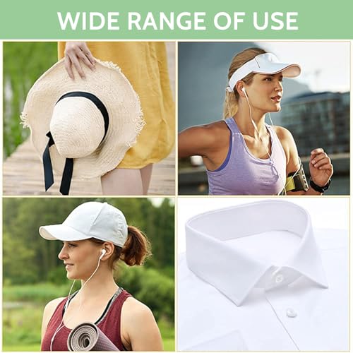 100 almohadillas absorbentes de sudor para gorras y sombreros desechables 7