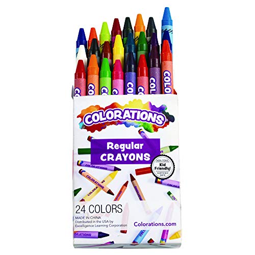 Image of Colorations Crayons, 24 Colors, Non Toxic Crayons, Crayons for Kids, Crayons for Toddlers, Kids Crayons, Coloring, Drawing, Toddler Crayons, Toddler Art Supplies, Preschool Crayons