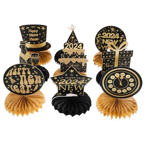 KONTONTY 9 Piezas Adornos de Fiesta de Año Bolas de Panal para Decoración de Escritorio Temáticos para Celebraciones