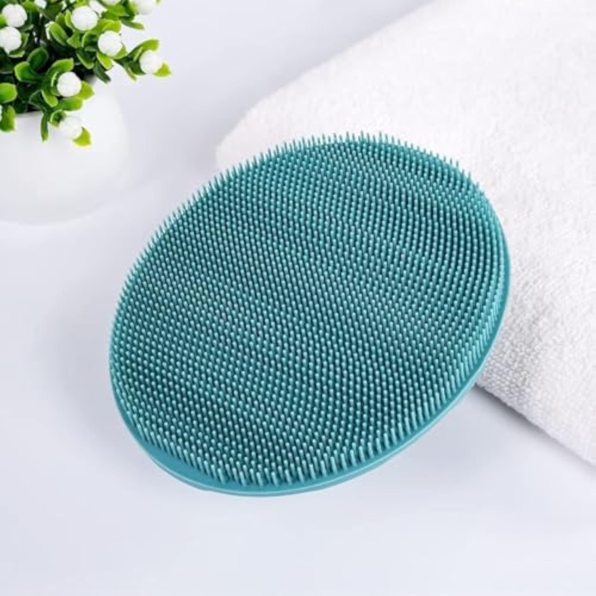 Silicone Scrubber Soft Bath Shower Brush Reusable Body Massage Brush