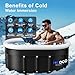 Wxtkkom Upgraded 175 Gal XXL Large Oval Ice Bath with Air Ring, Multi-Layered Portable Cold Plunge Tub for Athletes, Foldable & Inflatable Cold Tub Recovery at Home, Outdoors,Gym Use Bathtubs.