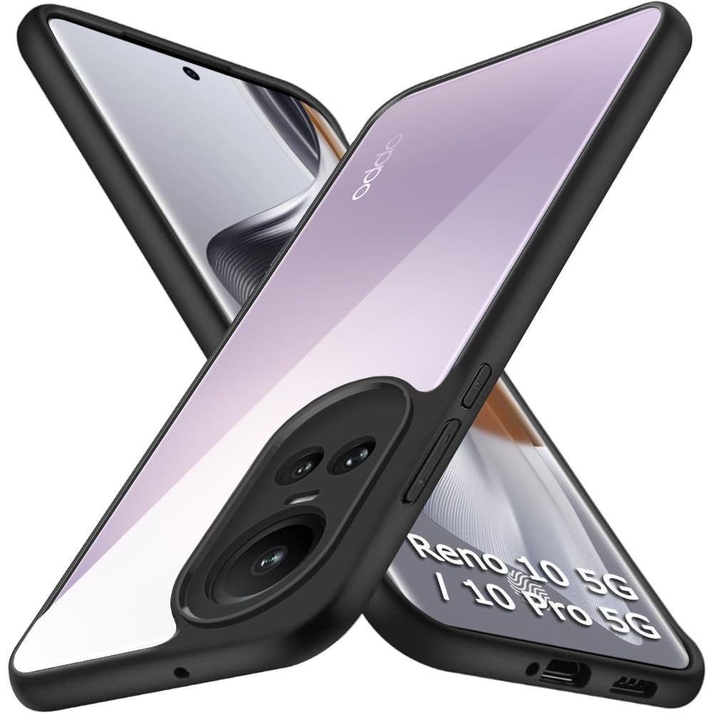 TheGiftKart Thermoplastic Polyurethane Ultra-Hybrid Crystal Clear Back Cover Case|Slim Fit Shockproof Design|Camera Protection Bump|Transparent Back Cover For Oppo Reno 10/10 Pro 5G (Black Bumper) (B0CDH9JSGW) Amazon Price History, Amazon Price Tracker