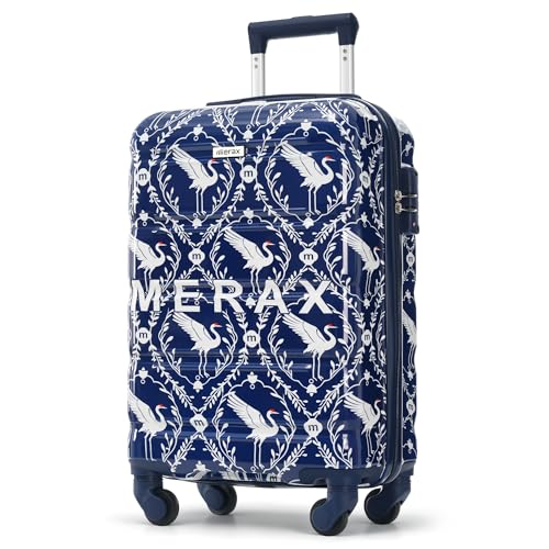 Image of Hardside Luggage Sets, Lightweight Stripes Suitcase with Spinner Wheels, Indigo Swan