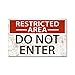 Past Time Signs PTS497 Restricted Area Metal Sign