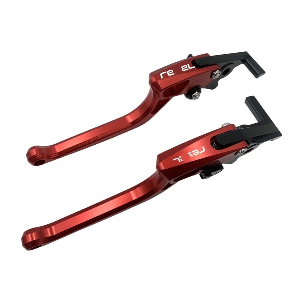Dxfxdfhddr Red Motorcycle Clutch Brake Lever Motorcycle Cnc Adjustable Folding Brake Clutch Levers Retractable Handle For Ho&Nda Rebel Cmx300 Cmx500 2017-2024