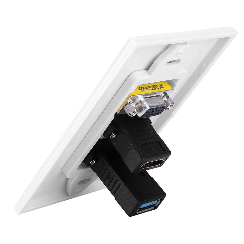 Gniazdo ścienne HDMI VGA USB, ścienny panel przedni Moduł kompozytowy USB audio-wideo 3 porty