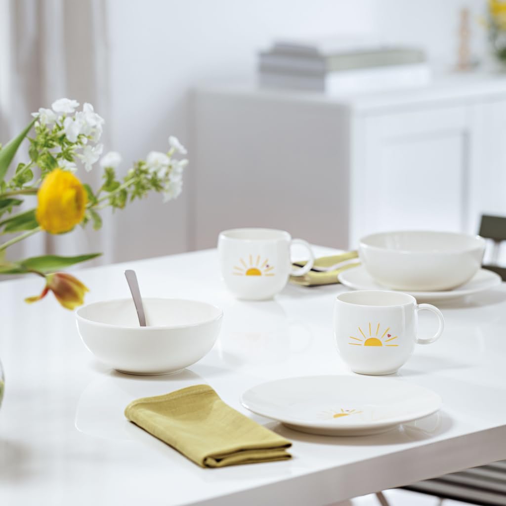 Villeroy & Boch – With Love miseczka do musli Hello Sunshine, miseczka do musli, zup, sałatek, zup ramen lub deserów wykonana z porcelany Premium, można myć w zmywarce i używać w kuchence mikrofalowej