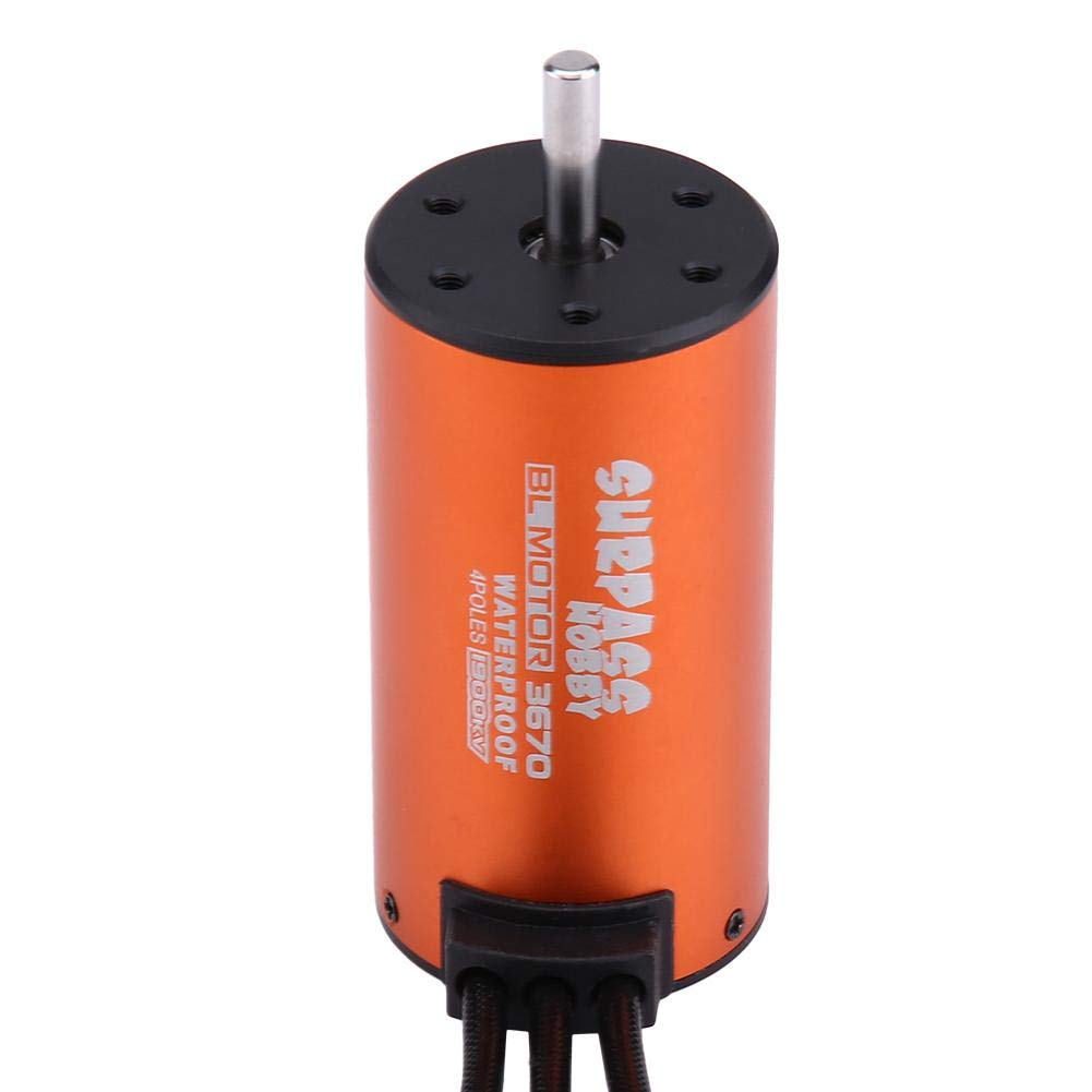 Dilwe RC Car bezczujnikowy silnik, 3670 1900KV 4-biegunowy 5mm bezwałowy silnik do 1/8 zdalnego sterowania Części do akcesoriów samochodowych