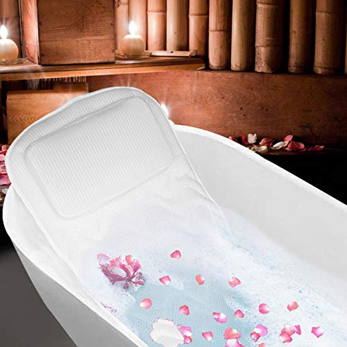 VIEFIN Luxury Full Body Bath Pillow for Neck and Back Support,Soft Bath Mat Pillow with Sturdy and Powerful Suction Cups,bathtub pillow for soaking tub,Long