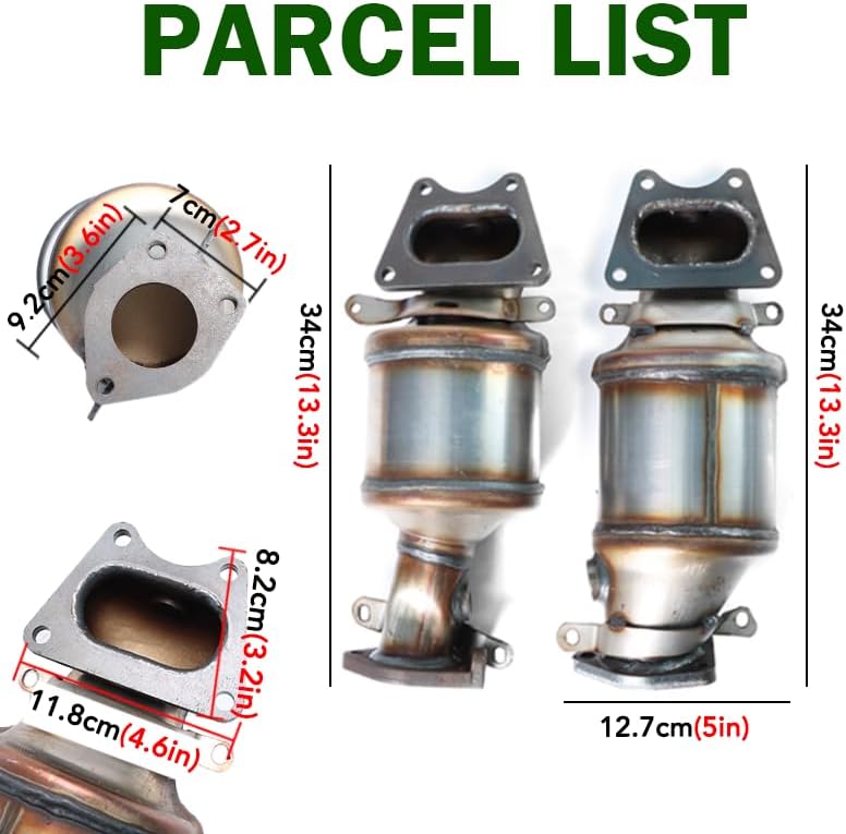 Catalytic Converter Bank 1 and 2 LH Replaces 674-850 RH 674-849 Compatible with Honda Odyssey 2005-2007 3.5L,Compatible with Acura MDX Honda Accord Pilot Odyssey 2003-2009