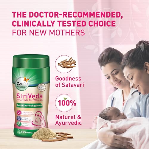 Zandu Striveda Shatavari Lactation Supplement Powder, Baby For Increasing Breast Milk Supply, 210 G, Doctor Recommended, Natural And Safe - Image 2